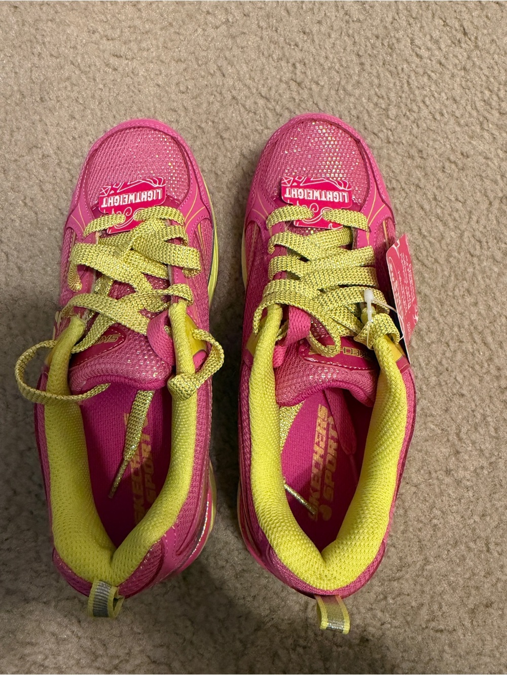 Skechers Kids Sneakers in Pink and Yellow